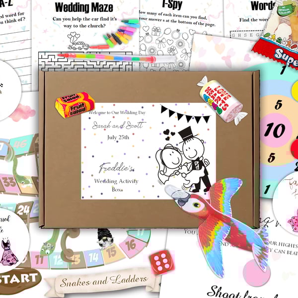 Wedding Activity Pack Book In A Box For Kids, Pack, Favour, WEB130