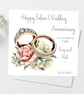 Silver Wedding Anniversary Handmade Card 25th Wedding Anniversary Gift