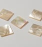 HMJ301 - Mother of Pearl Square: 20x 20x 2.0mm Polished Shell Pack of 3 peices