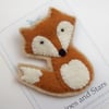 Cute Felt Fox Brooch