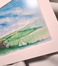 Watercolour print of a Southdowns Sussex Hedgehog - Image 3
