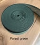 5 meters 1" (25mm) forest green cotton bias binding  Buy 4 get one free