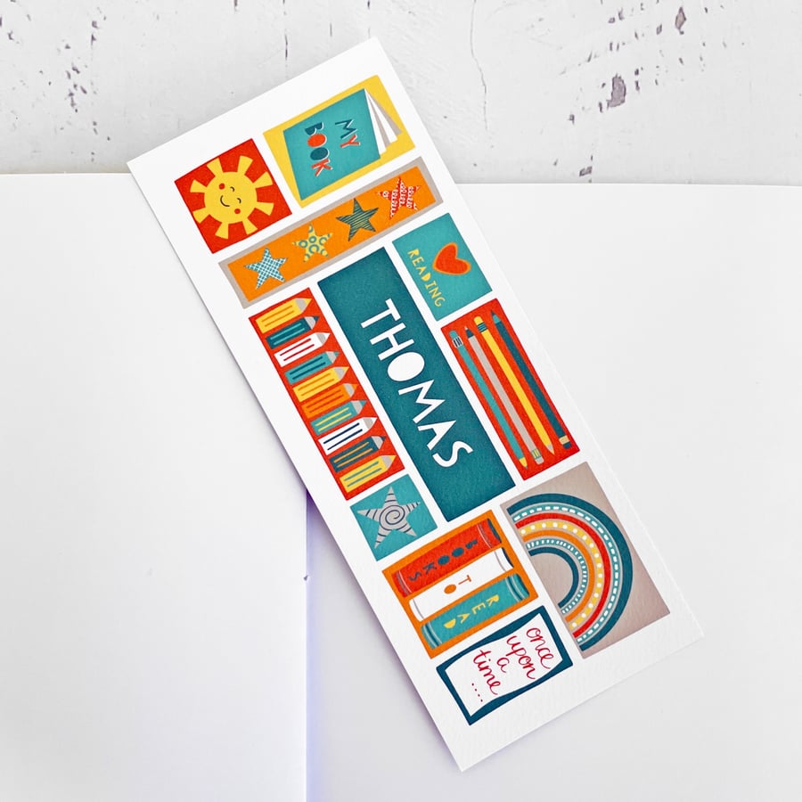 Personalised school bookmarks - pack of 16-36 - gift from teacher or TA