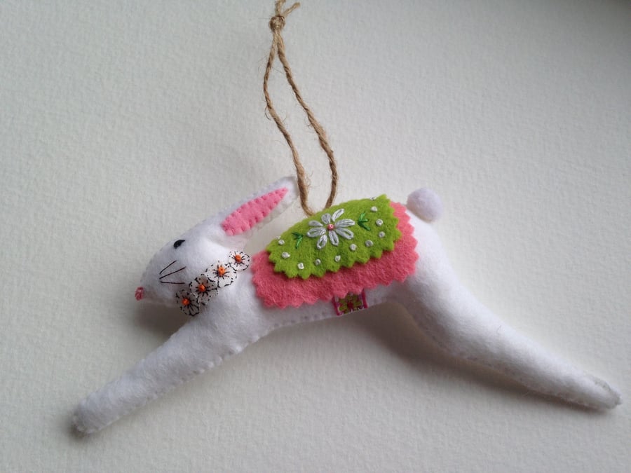 Springtime rabbit decoration