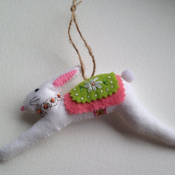 Springtime rabbit decoration