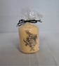 Decorated Candle Alice In Wonderland White Rabbit Oh My Ears and Whiskers  - Image 1