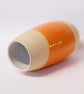 Vase Tulip shaped Bright Orange glazed Ceramic. - Image 4
