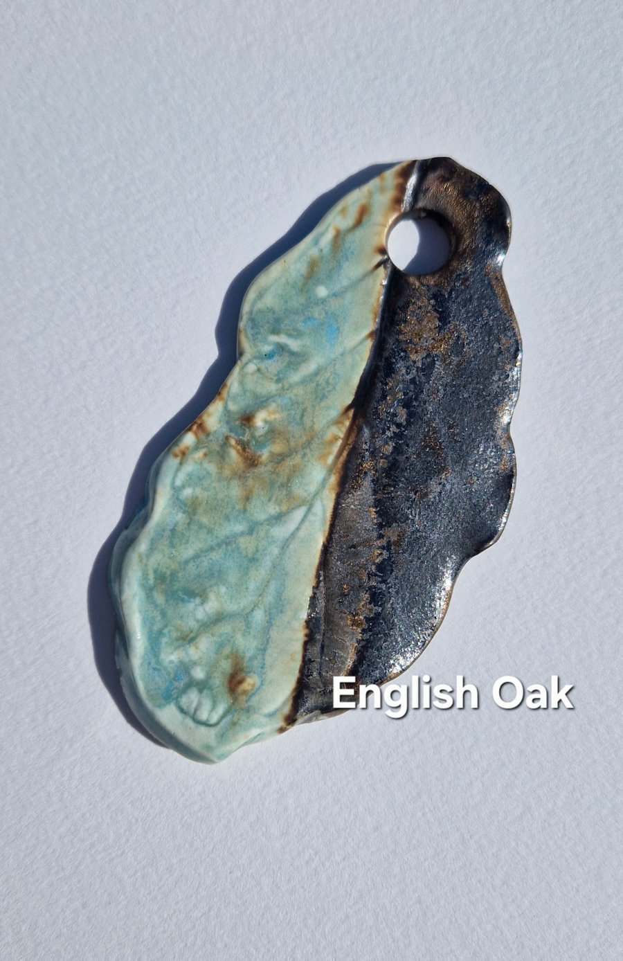 Ceramic bag charm  - English Oak