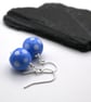 blue polka dot glass earrings - Image 3