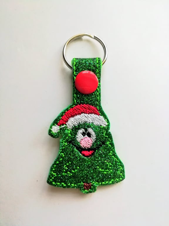 249. Happy Christmas tree keyring