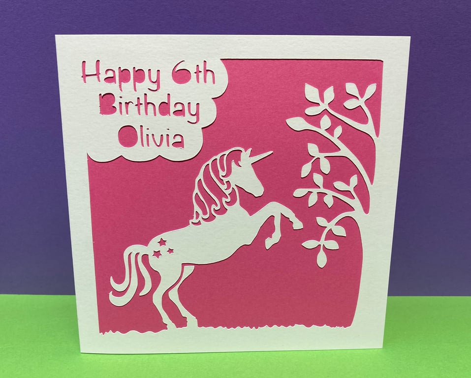 Unicorn Birthday Card