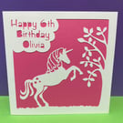 Unicorn Birthday Card