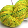 SALE: Citrus Fizz - Silver sparkly superwash merino nylon 4 ply yarn