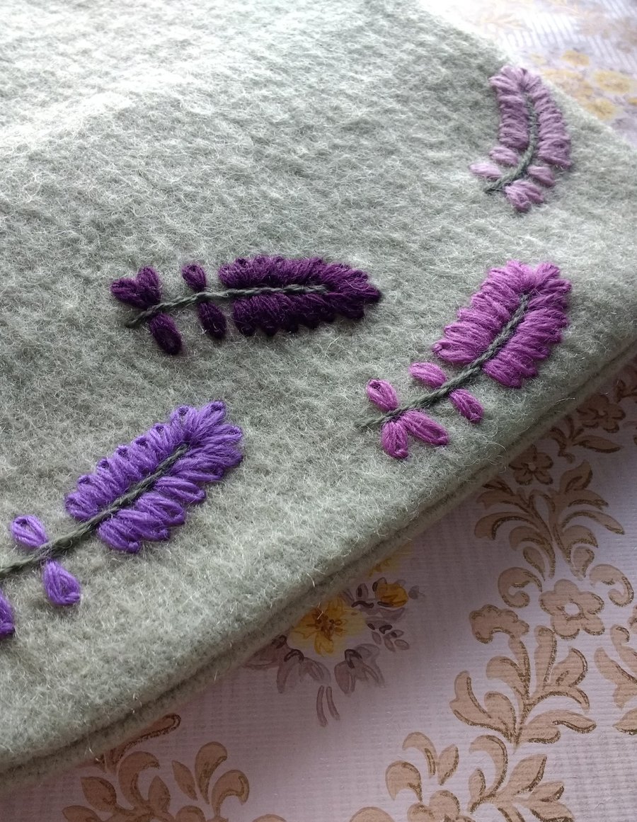 Apple green vintage wool hot water bottle cosy