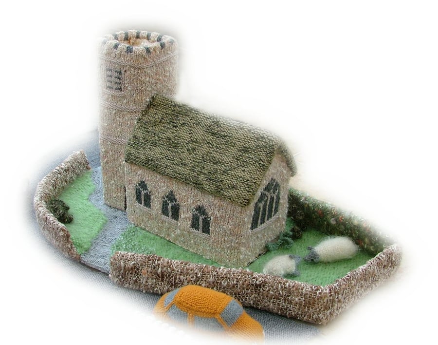 CHURCH toy knitting pattern Little Knittington by Suzannah Holwell PDF by email 