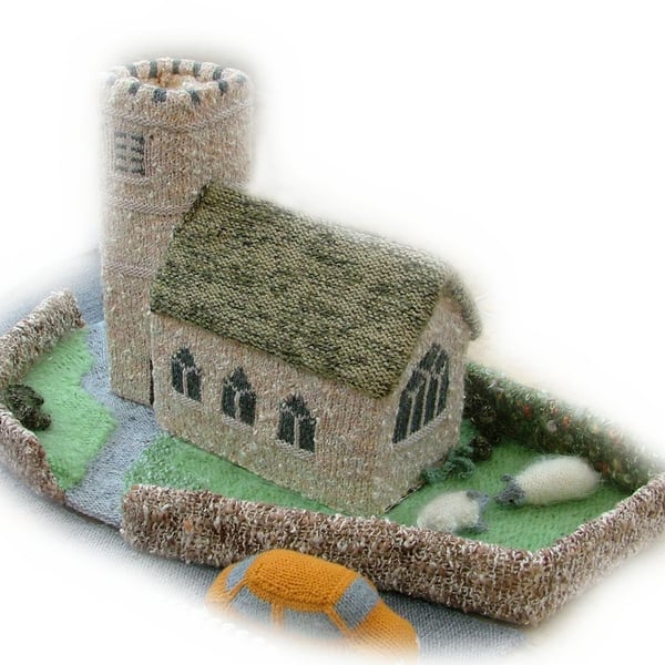 CHURCH toy knitting pattern Little Knittington by Suzannah Holwell PDF by email 