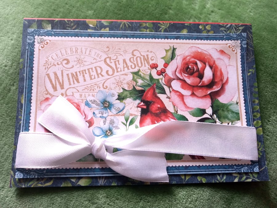 Pretty Birthday Card - Vintage-style Blank Card - Treasured Keepsake