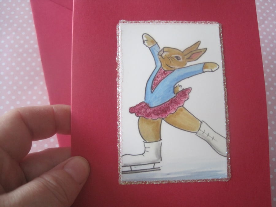 Ice Skating Greetings Card