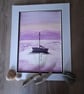 Boat  purple sky shadow cast reflective water  - Image 4