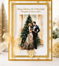 Handmade Luxury Personalised Art Deco Christmas Card, Crystal Embellishments A4 