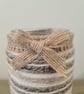 Upcycled Hancrafted 'Tree Of Life' Yarn Wrapped Glass Vase, Rustic Home Decor - Image 3