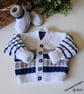 Designer Baby Cardigan & Booties Set Hand Knitted  3-9 Months Size - Image 8