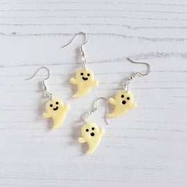 NEW Spooky ghost earrings - glow in the dark or glitter, choose your finish