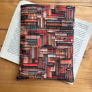 Book Print Quilted Fabric Book Sleeve - Paperback Size 