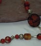 Red Agate necklace with silver plate beads  - Image 4