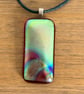 Rainbow Dichroic Fused Glass Pendant