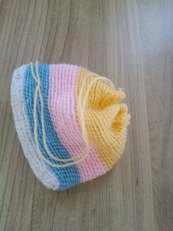 Crotchet gift bag pull string purse treat bag makeup bag 