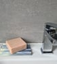 Large grey fused glass soap dish - Image 2
