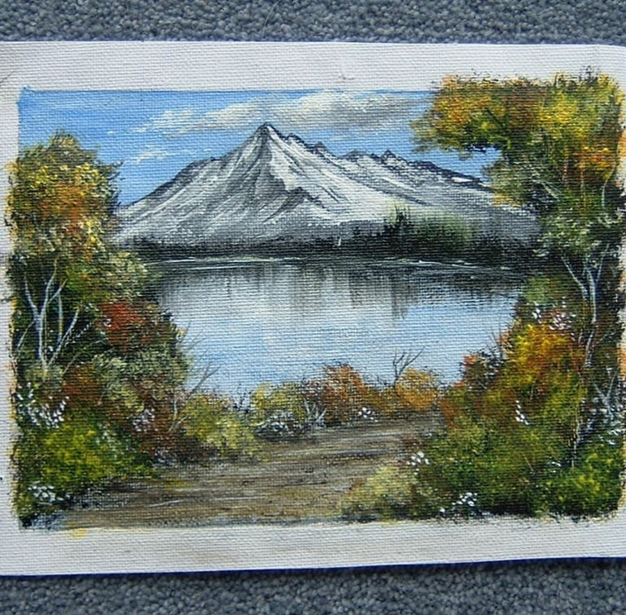 Original art acrylic painting landscape ( ref F 628)