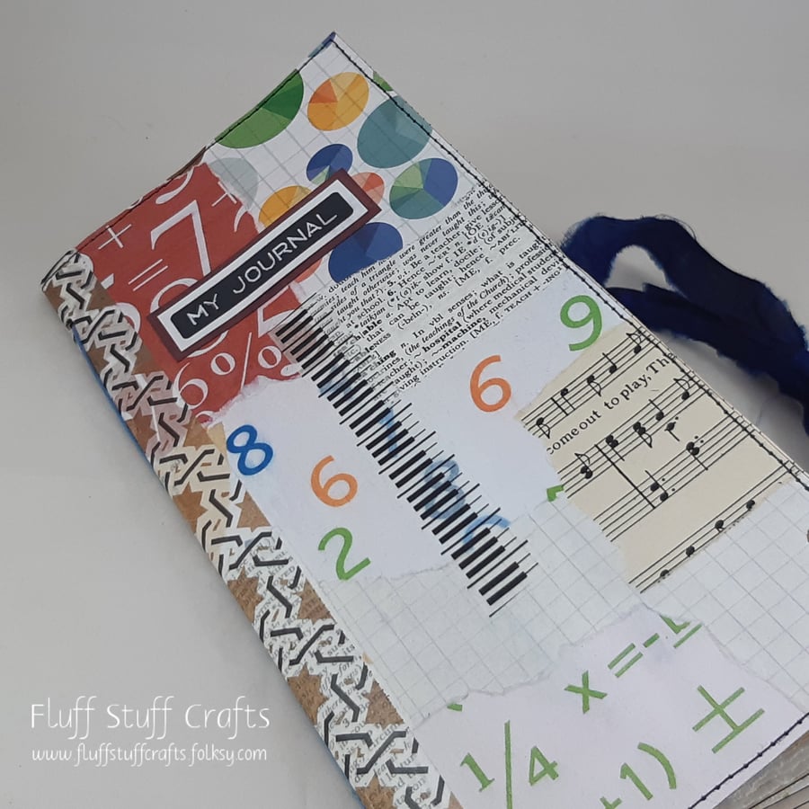 Handmade school themed junk journal