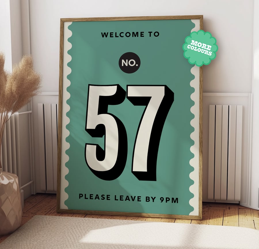 Personalised House Number Print - New Home Gift Quote Print