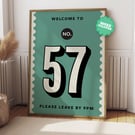 Personalised House Number Print - New Home Gift Quote Print