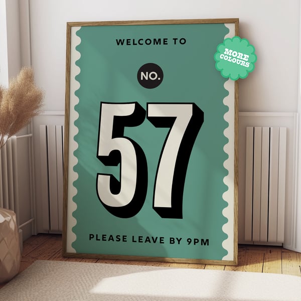 Personalised House Number Print - New Home Gift Quote Print