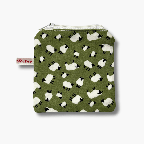 Small Zipped Purse - Sheep