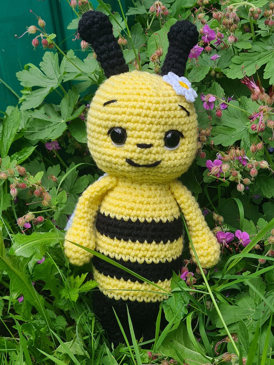 Handmade crochet bee