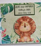 Lion birthday guest book, cute lion birthday book, safari birthday guest book - Image 1