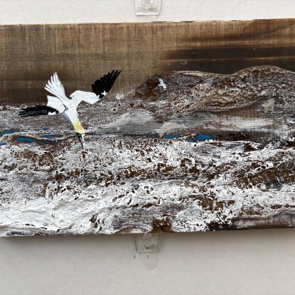 Gannet diving into the rough seas - Wall art