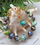 Boho Multicoloured Vibrant Hand Made Polymer Clay Bracelet - Image 4
