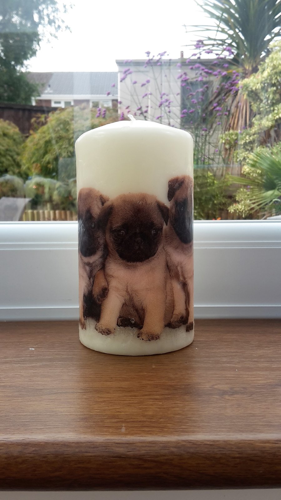 pug decorative  candle