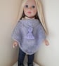 KNITTING PATTERN PDF Parma Violet Poncho for Doll - Image 1