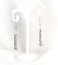 Silver pebbles drop earrings - Image 2