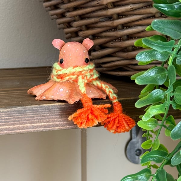 Spun Cotton Dumbo Octopus Art Doll with Scarf