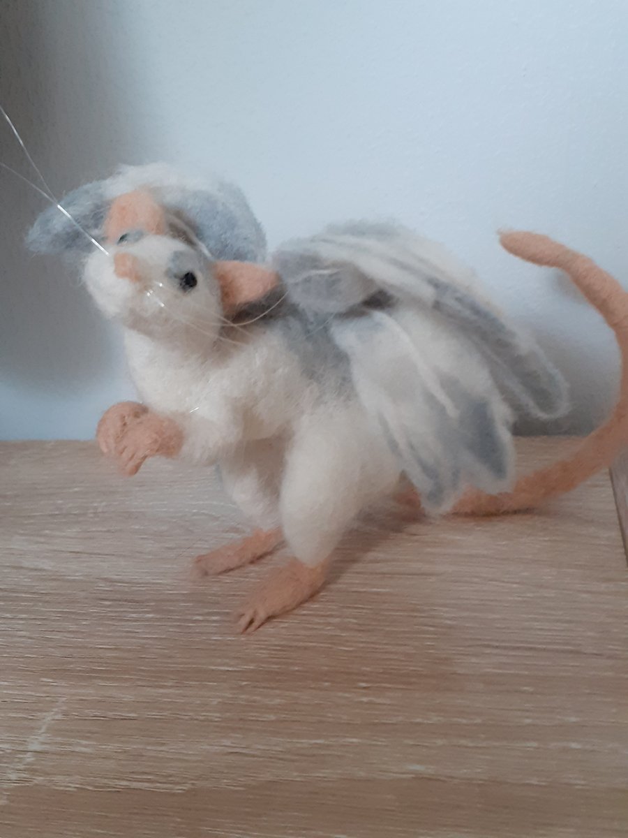 Needle felted Rat Angel