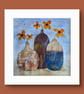"3 vases" an original mixed media painting  - Image 4