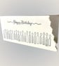 Luxury birthday card with silver candles, cutaway and matching silver insert.  - Image 4