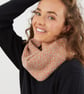 Scatter knitted cowl - cobble and orange soda - Image 1